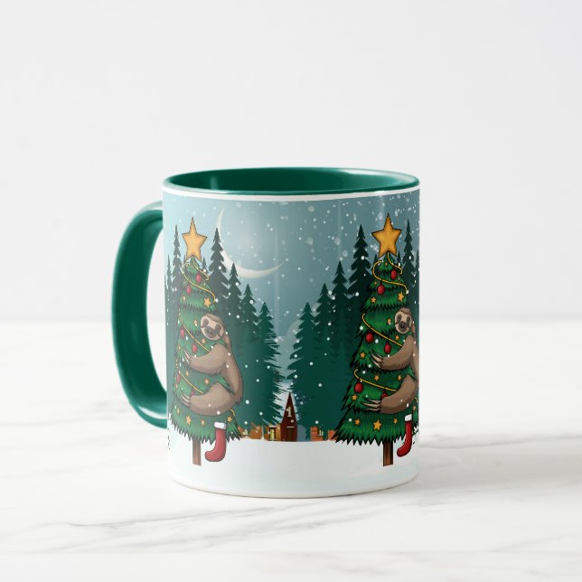 Jolies fentes de Noël Mug (Devant gauche)