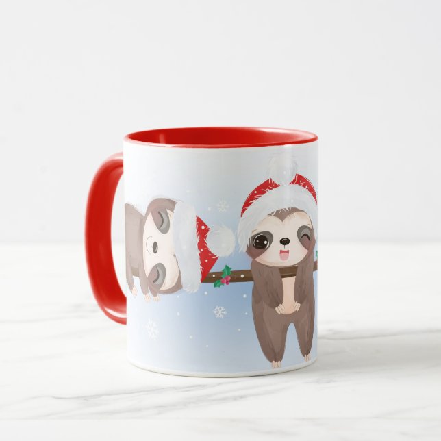 Jolies fentes de Noël Mug (Devant gauche)