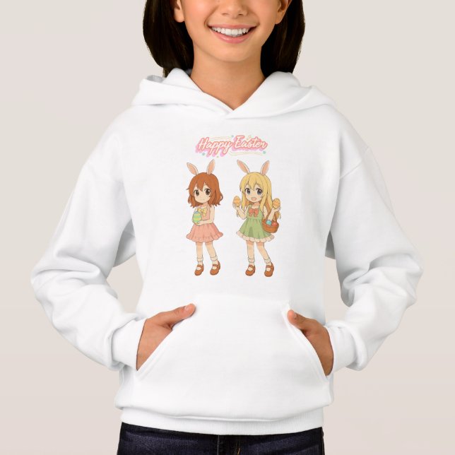 Jolies filles lapins de Pâques d'anime (Devant)