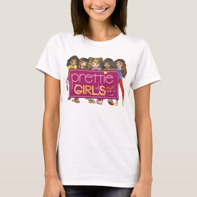 Jolies Filles ! T-shirt de poupée OWP (Devant)