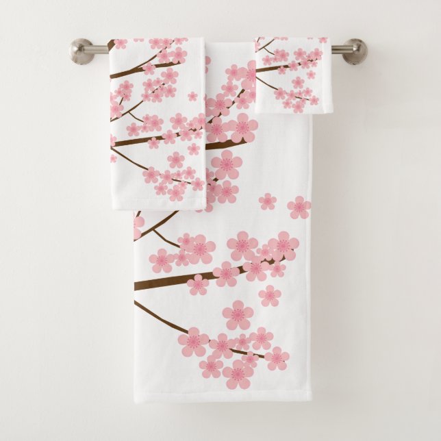 Jolies fleurs de cerisier Sakura Arbre Fleurs rose (En situation)