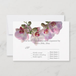 jolies fleurs d'orchidée rose mariage RSVP