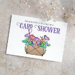 Jolies fleurs Douche carte par invitation par cour<br><div class="desc">Ces douches fantaisistes, illustrées par des invitations par courrier peuvent être personnalisées avec vos propres détails d'événement. Que ce soit pour un 40ème, 50ème, 60ème anniversaire, ou autre jalon, ces jolies cartes postales de douche à cartons fleuris sont la meilleure façon de demander à des amis et à la famille...</div>