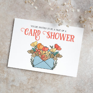 Jolies fleurs Douche carte par invitation par cour