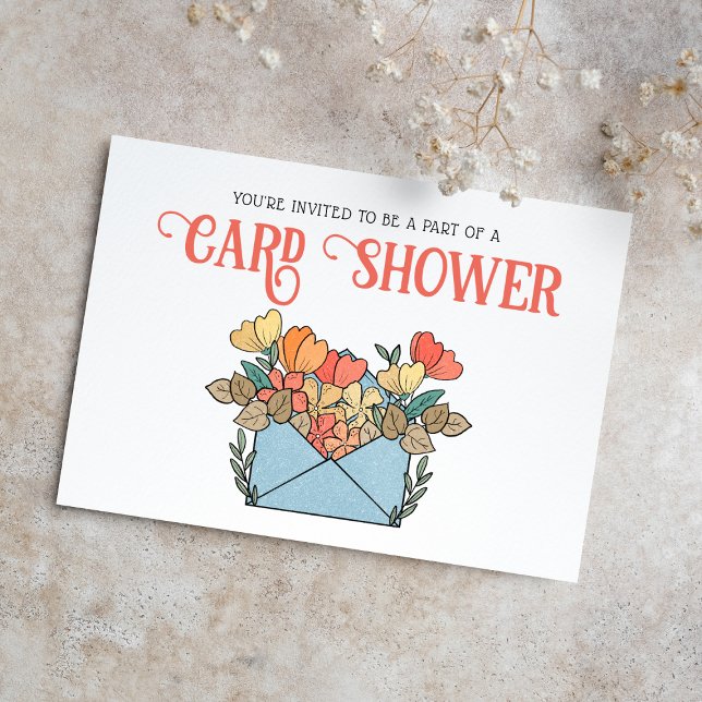 Jolies fleurs Douche carte par invitation par cour (Créateur téléchargé)