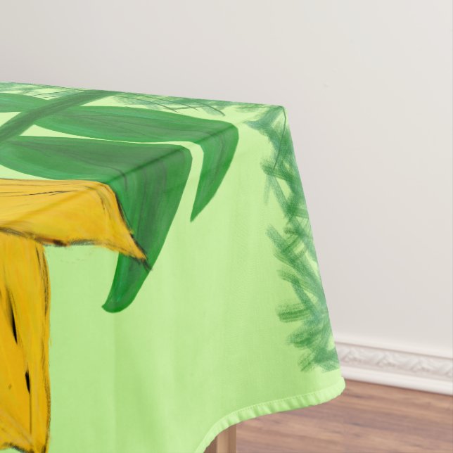 Jolies fleurs jaune bleu violet nappe (In Situ)