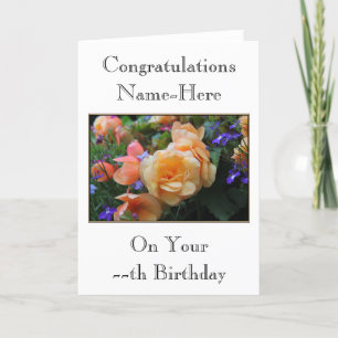 Jolies fleurs, nom fait sur commande et carte