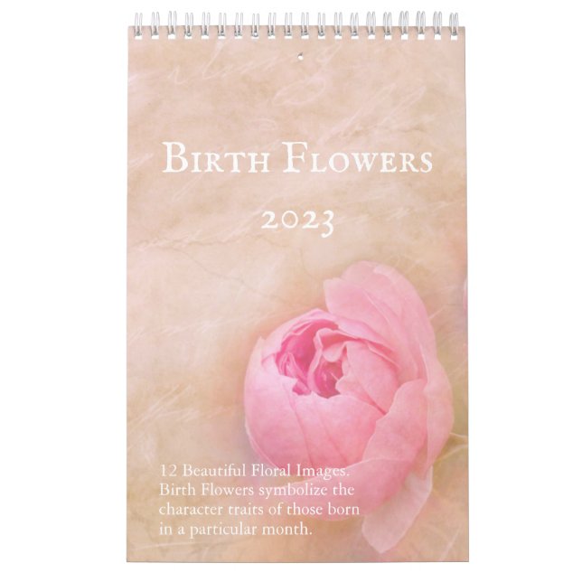 Jolies fleurs par mois de naissance Calendrier 12  (Protection)