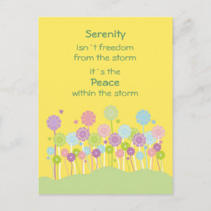 Jolies fleurs pastel Carte postale Serenity