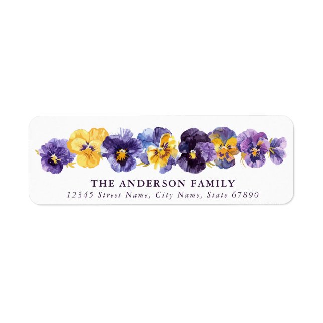Jolies fleurs violettes Retourner les étiquettes d (Devant)