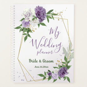 Jolies fleurs violettes verdure planner