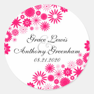 Jolies florifères Stickers roses vibrants