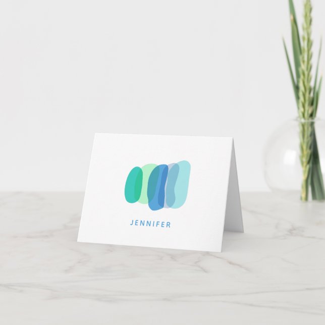 Jolies formes géométriques Abstraites en bleu et v (Devant)