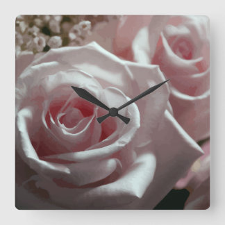 Jolies horloges murales de fleurs Roses