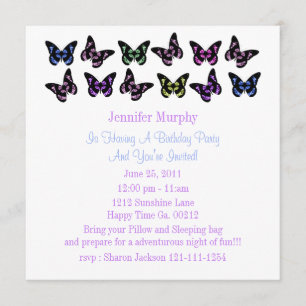 Jolies invitations de papillon