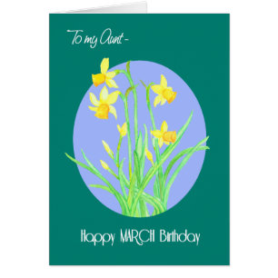 Jolies jonquilles Mars Anniversaire de la tante
