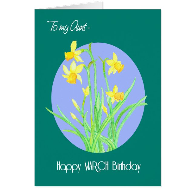 Jolies jonquilles Mars Anniversaire de la tante (Devant)