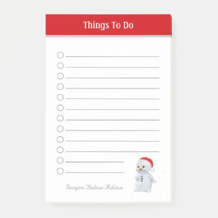 Jolies notes Post-it Choses à Faire bonhomme de ne