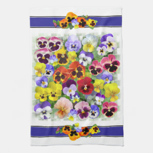Jolies Pansies Serviette de cuisine