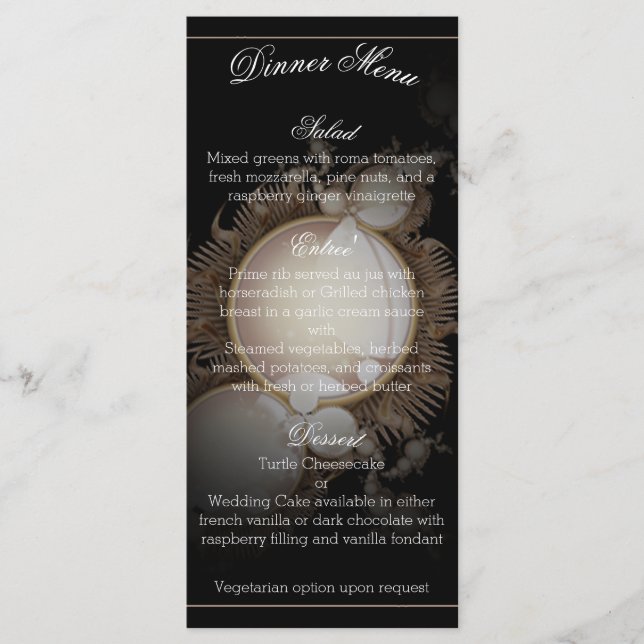 Jolies perles au menu noir (Devant)