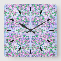 Jolies petites fleurs Horloge murale acrylique