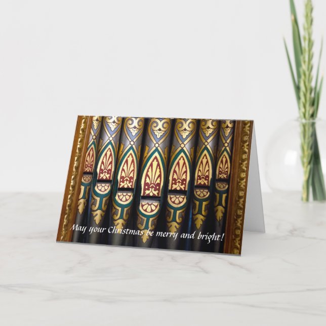 Jolies pipes d'orgue carte de Noël (Devant)