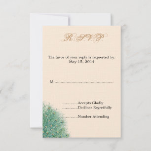 Jolies plumes de paon RSVP