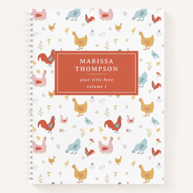 Jolies Poules, Poussins et Bébés Poulets Journal (Devant)