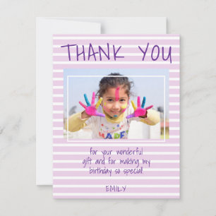 Jolies rayures roses Enfants Photo Anniversaire Me