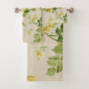 Jolies roses rustiques chic jaune sur Trellis