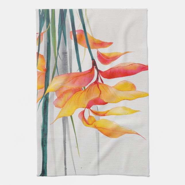 Jolies serviettes de cuisine fleuries (Vertical)