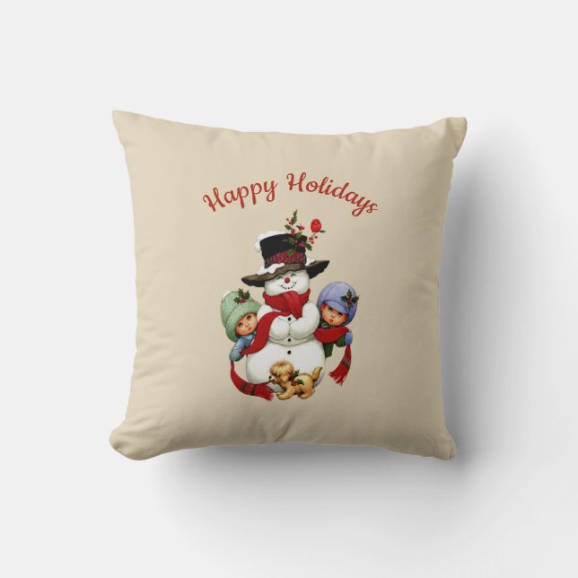 Jolies Tots de Noël avec Coussin Snowman (Recto)