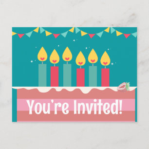Jolies vous êtes invités cartes d'anniversaire