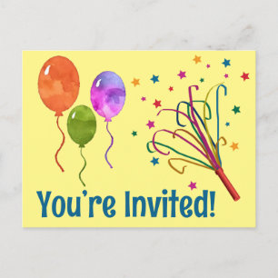 Jolies vous êtes invités cartes d'anniversaire
