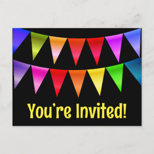 Jolies vous êtes invités cartes d'anniversaire