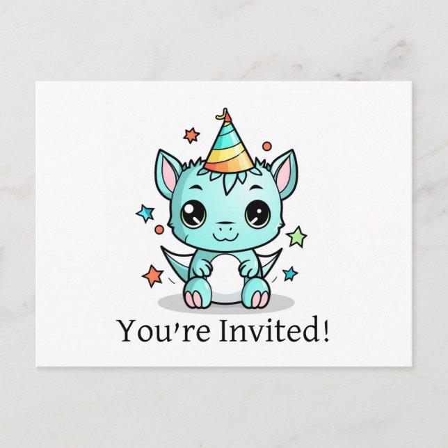 Jolies vous êtes invités cartes d'anniversaire (Devant)