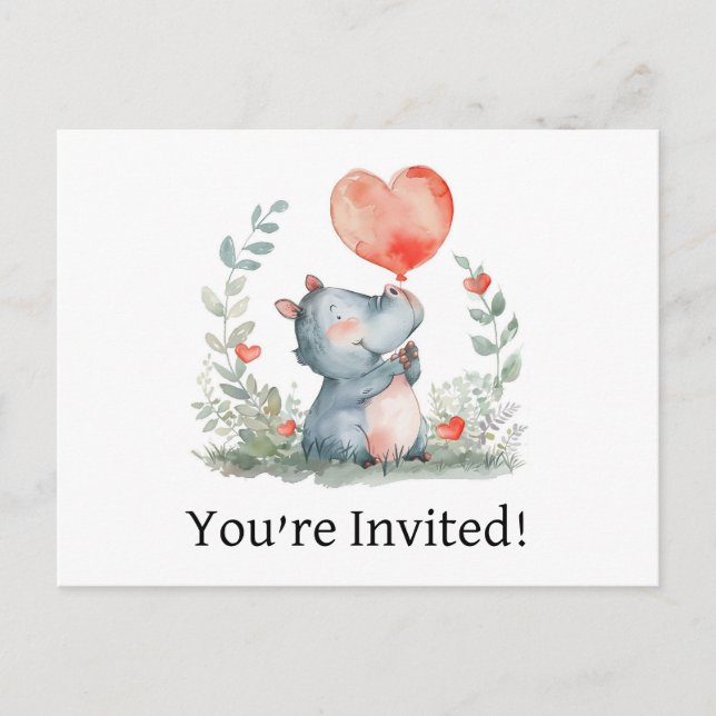Jolies vous êtes invités cartes d'anniversaire (Devant)
