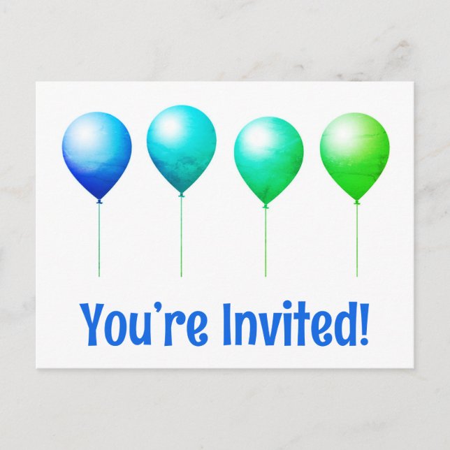 Jolies vous êtes invités cartes d'anniversaire (Devant)