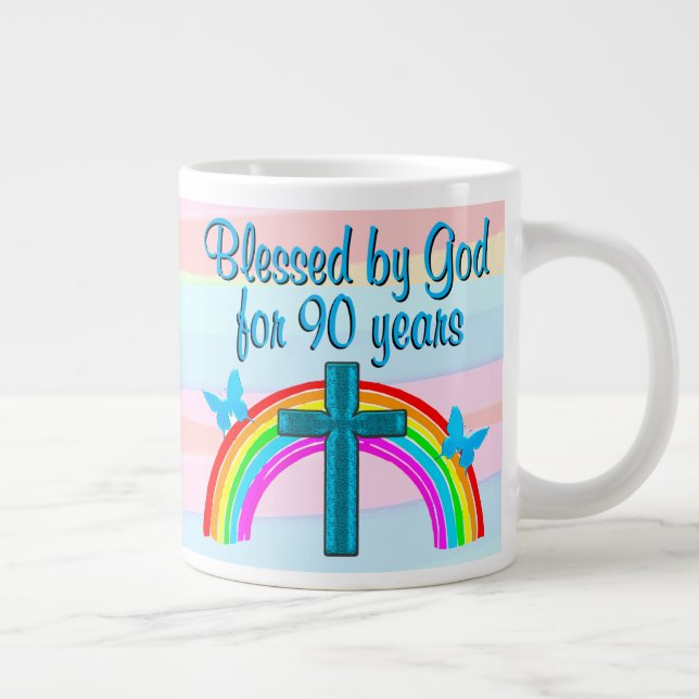 JOLIMENT BÉNÉFICIÉ PAR DIEU 90E ANNIVERSAIRE MUG (Droite)