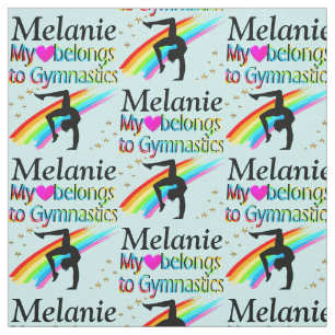JOLIMENT BLEU J'AIME LES GYMNASTIQUES TISSU PERSON