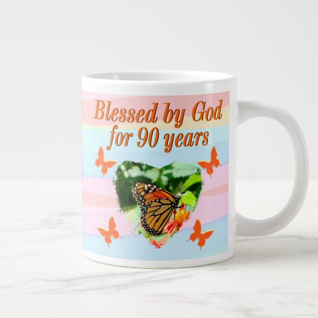 JOLIMENT BUTTERFLY 90E ANNIVERSAIRE PRIÈRE MUG (Droite)