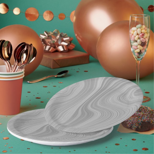 Joliment jetable : assiettes en papier rondes  (Multi)