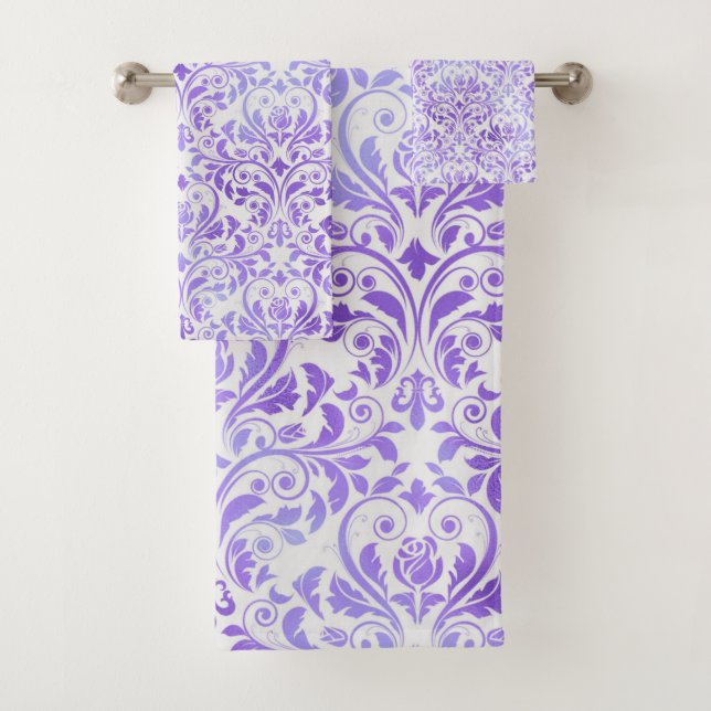 JOLIMENT LILAC BLANC PETIT ENSEMBLE DE SERVIETTES (En situation)