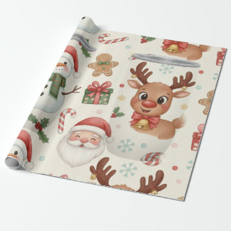 Jolis animaux de la forêt Papier cadeau de Noël