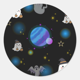 Jolis autocollants Halloween Galaxy et fantômes ef