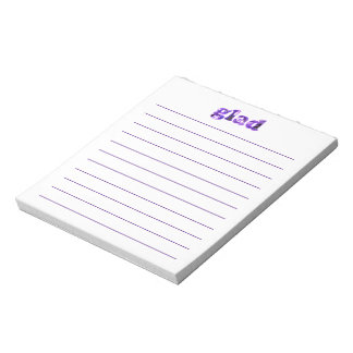 Jolis blocs-notes Glad avec des fleurs violettes