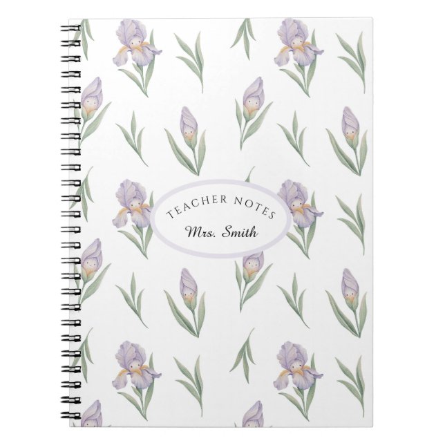 Jolis Cahiers à Thème Iris Aquarelle pour Enseigna (Devant)