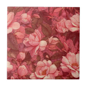 Jolis carreaux de gardenias floraux pour des sols 