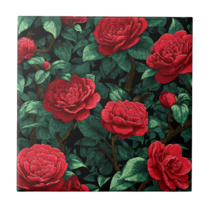 Jolis carreaux de gardenias floraux pour sols dura