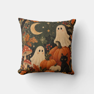 Jolis fantômes et citrouilles Coussin vintage Hall